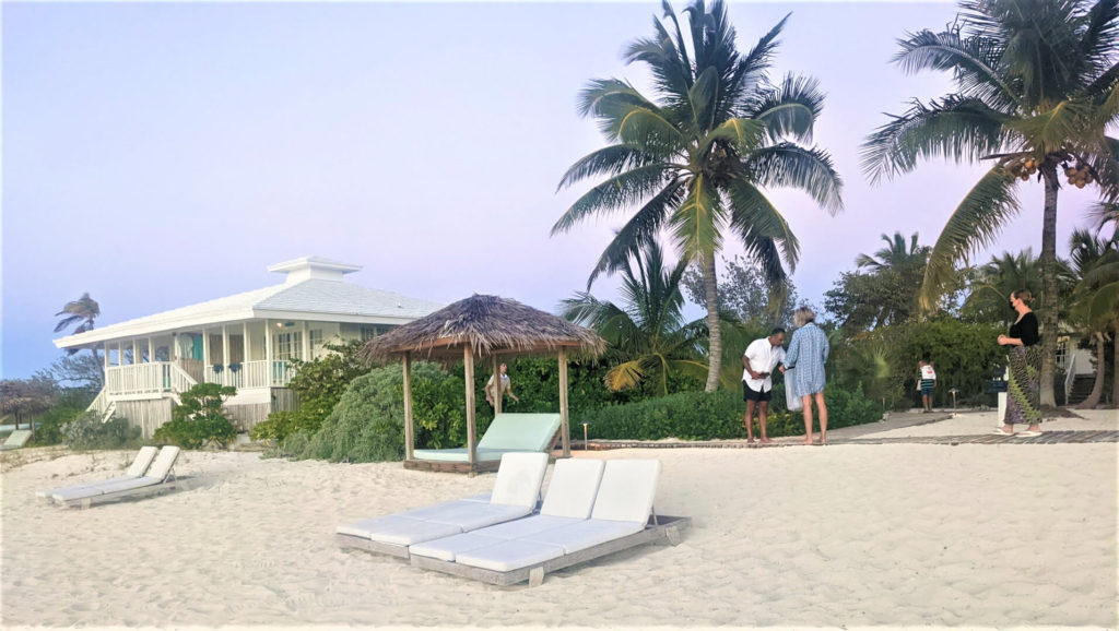 Beach at MacDuff's Cottages on Norman's Cay, Bahamas