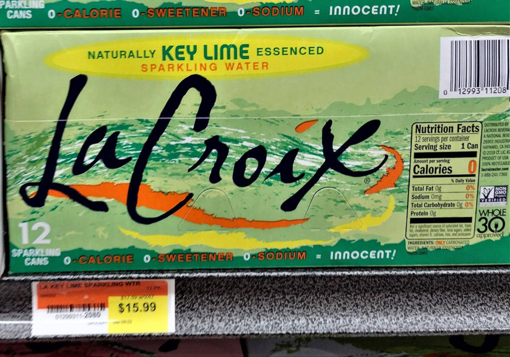 Price of LaCroix at Solomon's in Nassau, Bahamas