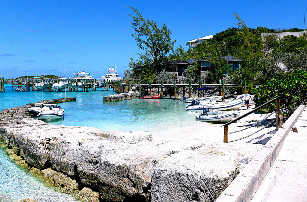 Dinghy Beach at Staniel Cay Yacht Club, Exumas Bahamas