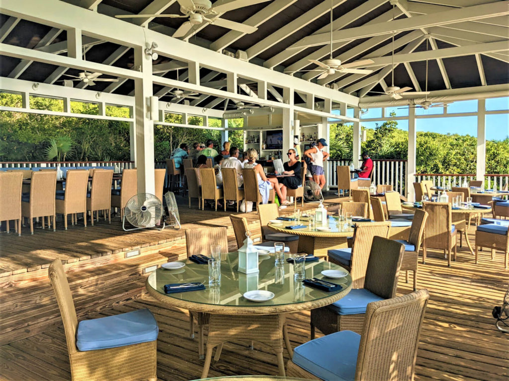 Dining room at Xuma restaurant at Highbourne Cay resort