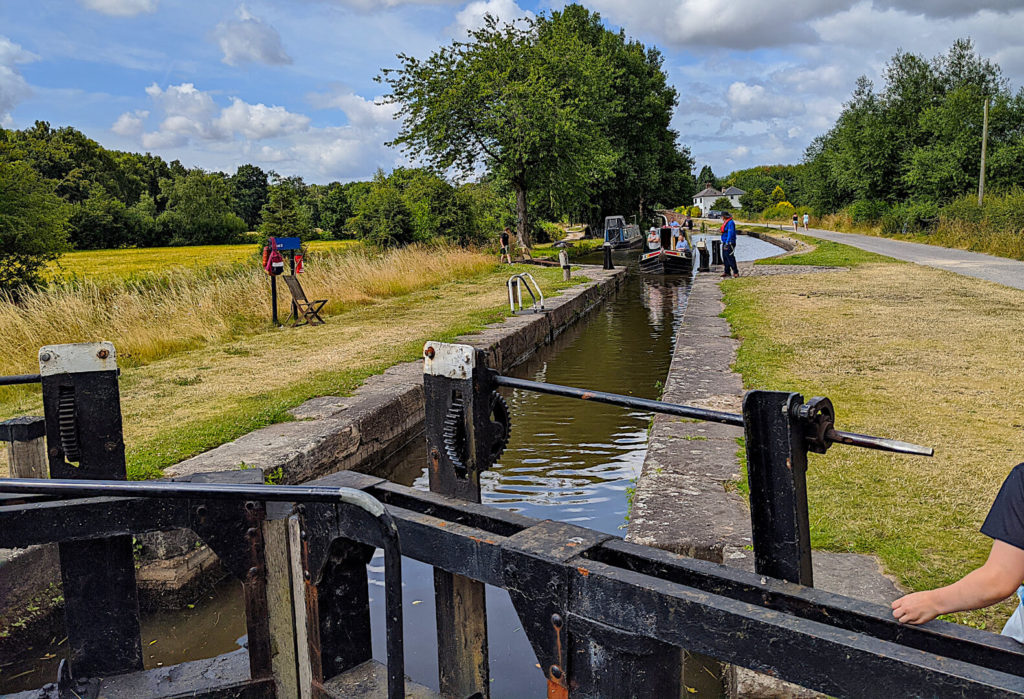 Lock chamber for Shadehouse Lock at the top of Fradley Junction