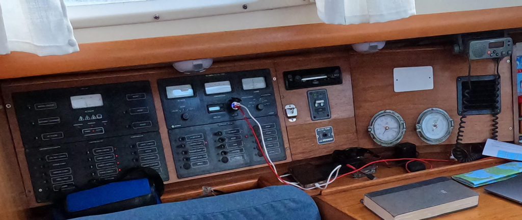 Electrical Panel on the Jeanneau 43 DS