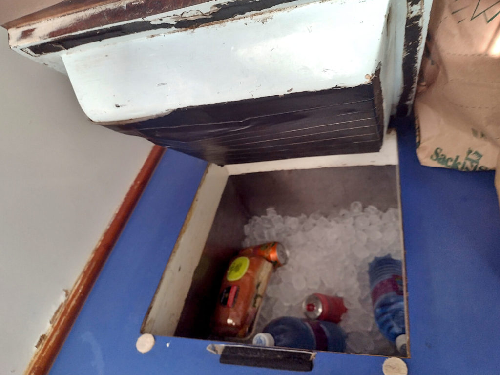 Shared cooler space on our Maui fishing charter