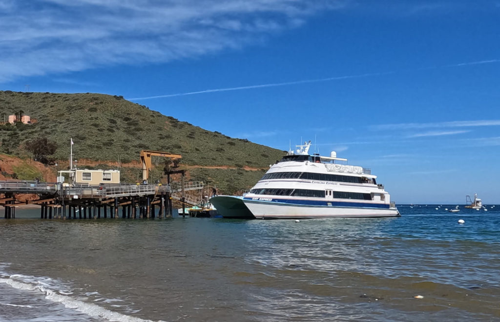 Catalina Express ferry docked at Isthmus Cove Catalina Island