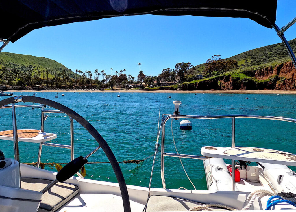Two Harbors as viewed from the Isthmus Cove moorings on Catalina Island
