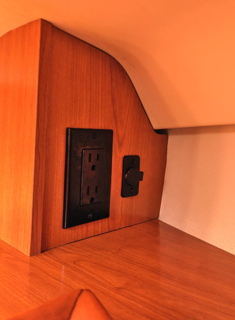 Hunter 36 forward stateroom electrical outlets